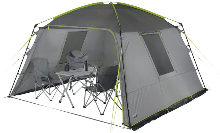 High Peak Unisex – Erwachsene Pavillon Cabana, hellgrau-dunkelgrau-Lime, Einheitsgrösse