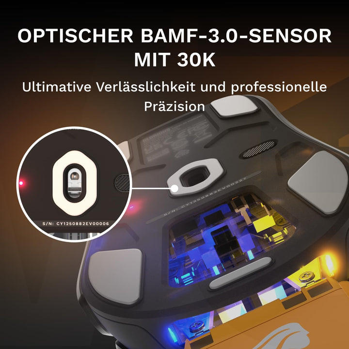 GLORIOUS Gaming Model O3 Wireless – gamingmus – Utbytbart InfinitePlay-batterisystem, 8 000-pollning