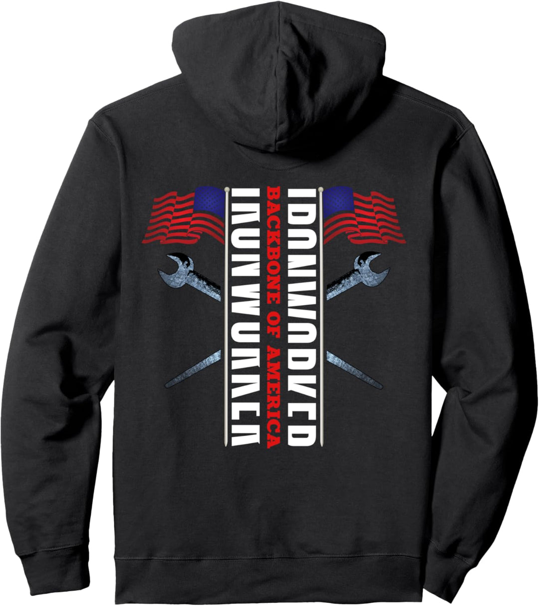 Ironworker Rodbuster Design auf der Rückseite der Kleidung Pullover Hoodie