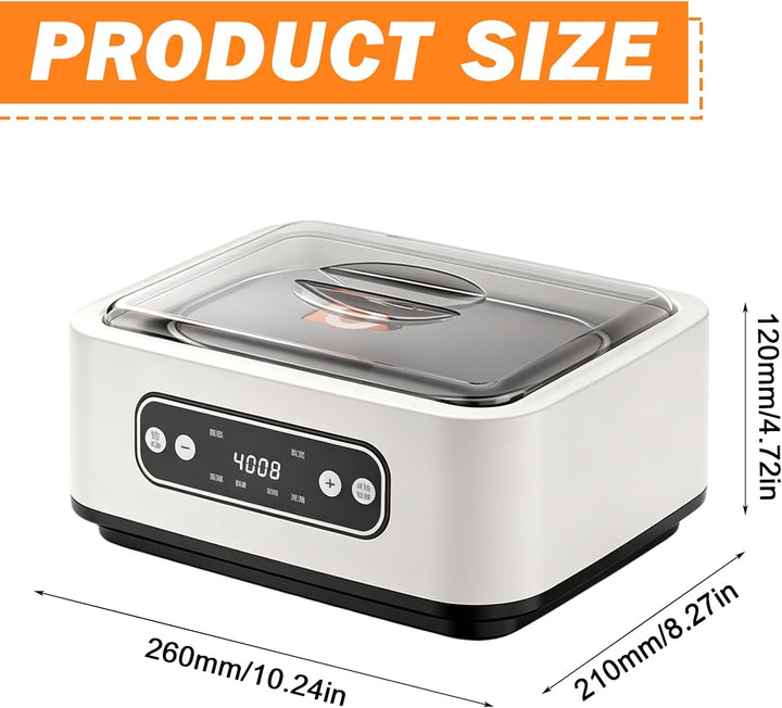 Joghurtbereiter mit 6 Glasbehälter 180ml, 1.6L Joghurtmaschine mit Temperatur &amp; Timer, 20W 4 voreing