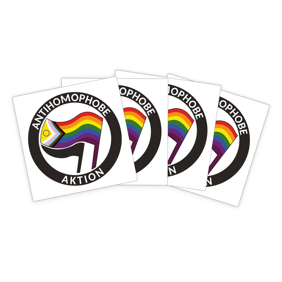 Antihomophobe (inter* pride) Aktion Sticker Paket (30, 50,100, 300 oder 500 Stück) 7,4cm x 7,4cm (50