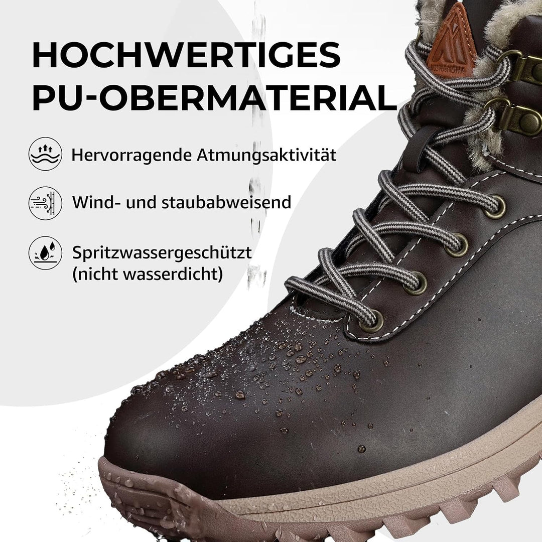 Mishansha Winterschuhe Warme Gefütterte Herren Damen Winterstiefel Wasserdicht Trekkingschuhe Wander