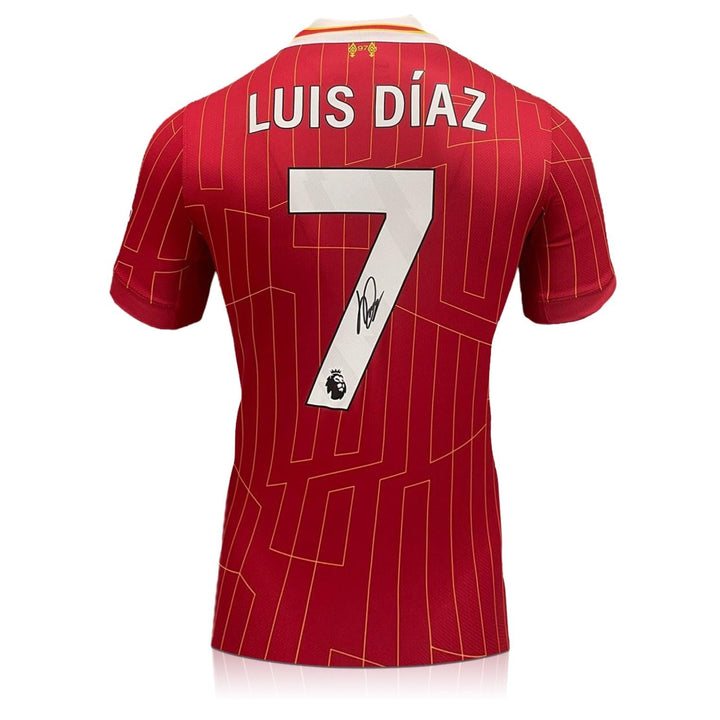 Von Luis Diaz signiertes Liverpool-Trikot