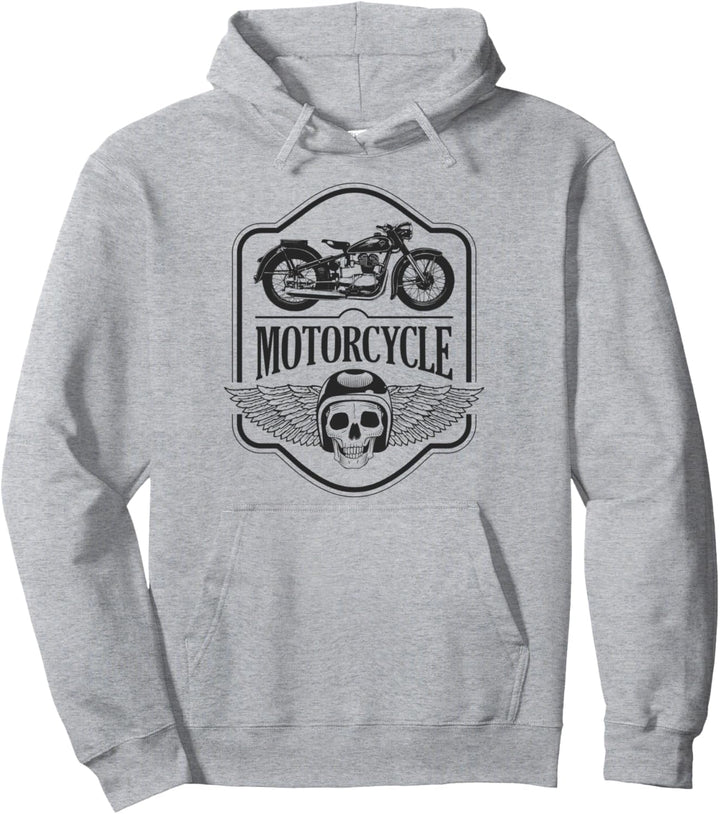 Simson Touren AWO 425 Oldtimer DDR Motorrad mit Totenkopf Pullover Hoodie