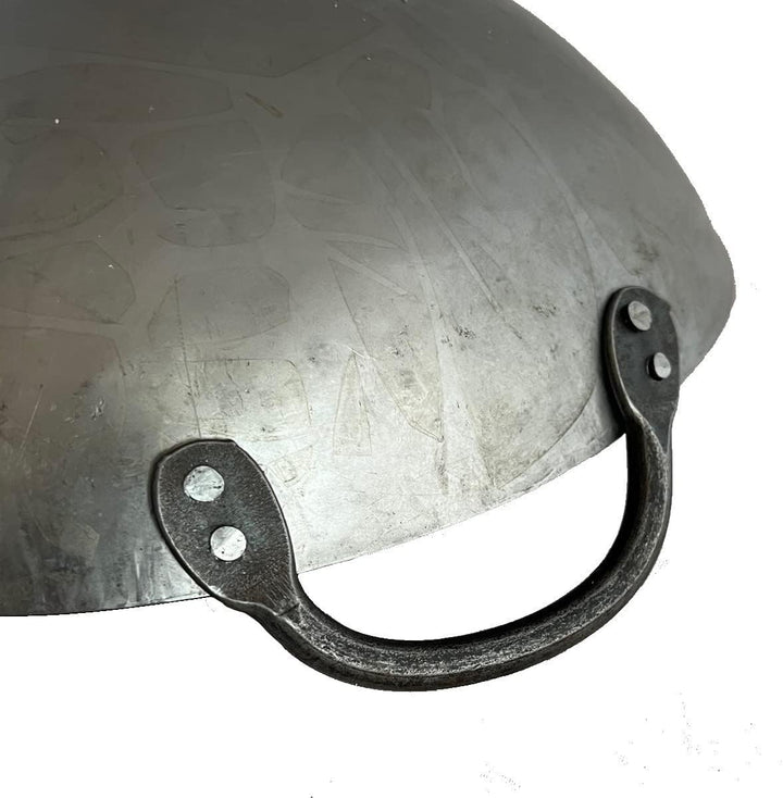 Wok 30 cm Ø mit 2 Griffen und rundem Boden für Gas Herd Induktionsmulde Grill Gastronomie Wokpfanne
