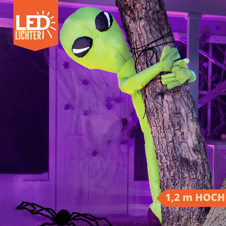Joiedomi Aufblasbarer Halloween-Baum, aufblasbar, 1,2 m, mit integrierten LEDs, aufblasbar, für Hall