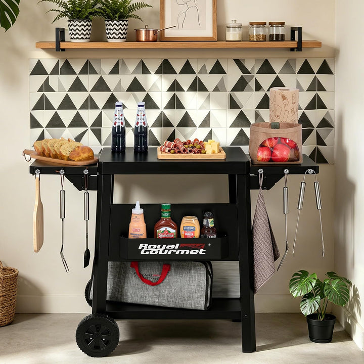 Royal Gourmet Grilltisch, Multi-Grillwagen Beistelltisch für Outdoor