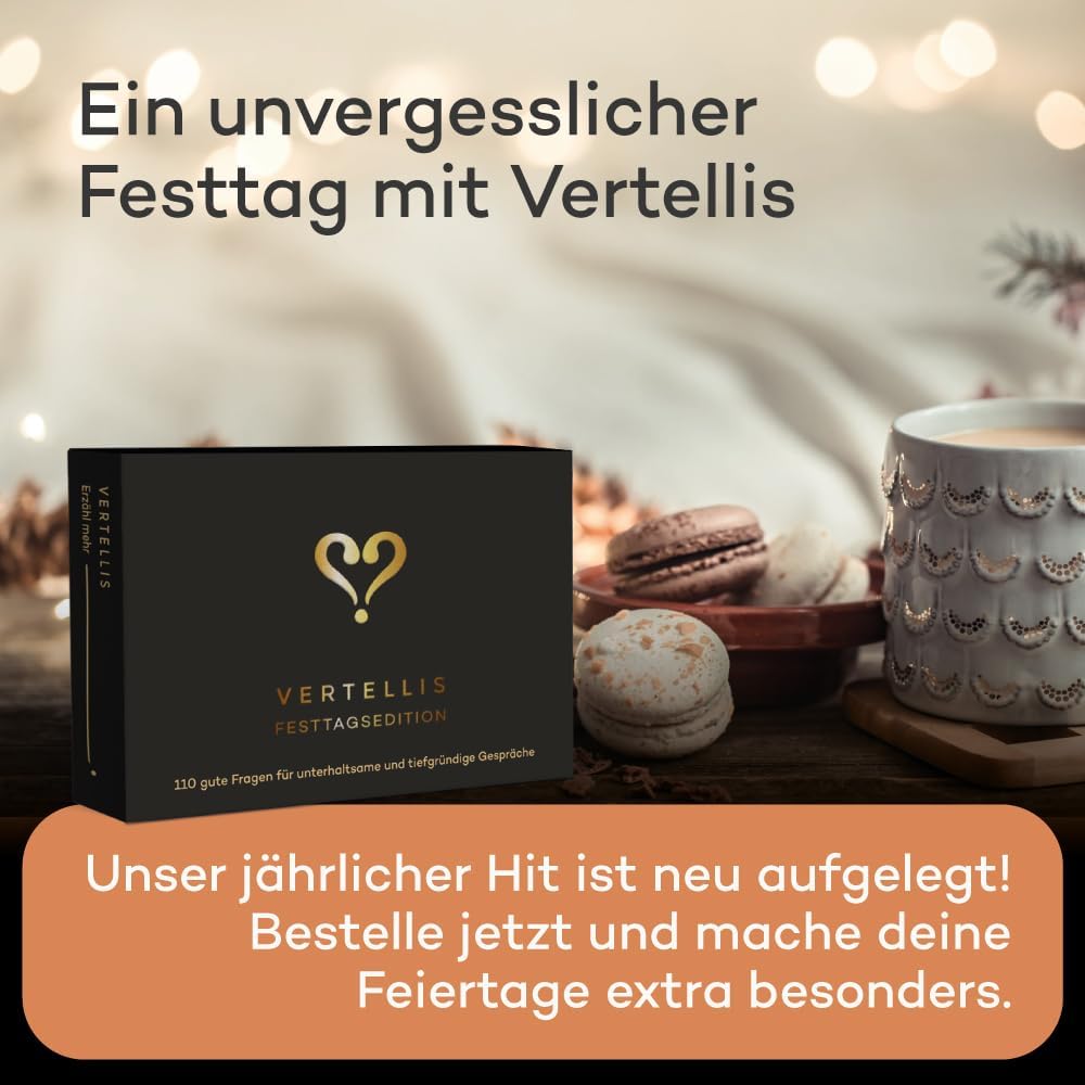 Vertellis Feiertage Edition XL - 110 Sinnvolle Fragen für Verbindende GespräChe - Bewusste Offline-