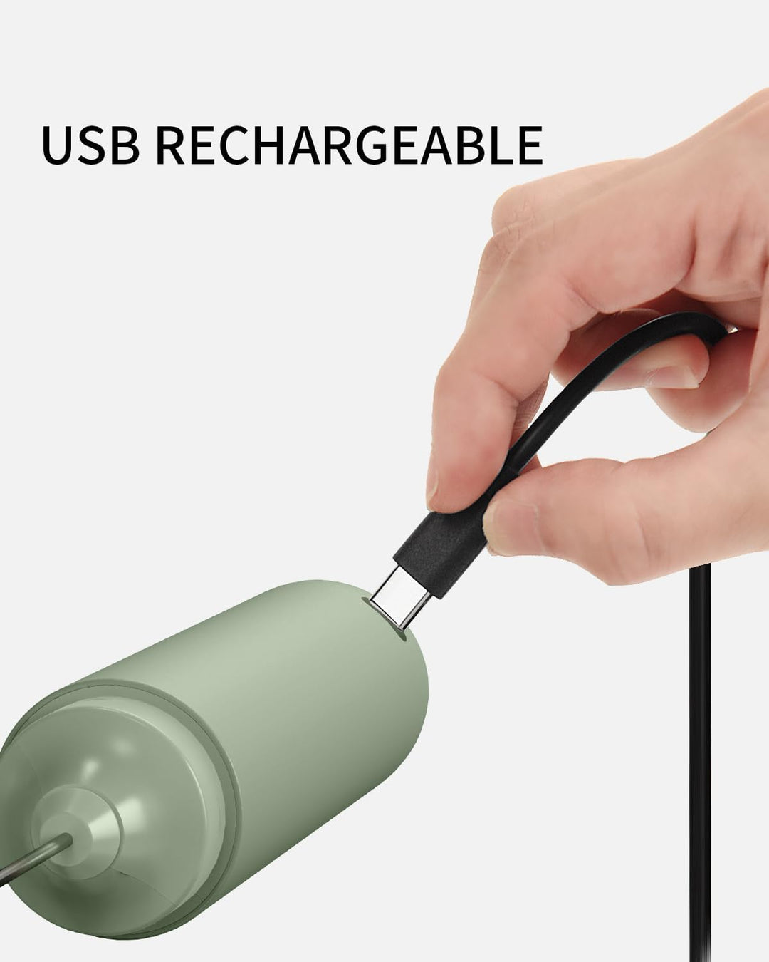 CIRCLE JOY Wiederaufladbarer Milchaufschäumer Handheld, Elektrischer Kaffee-Aufschäumer, Tragbarer H