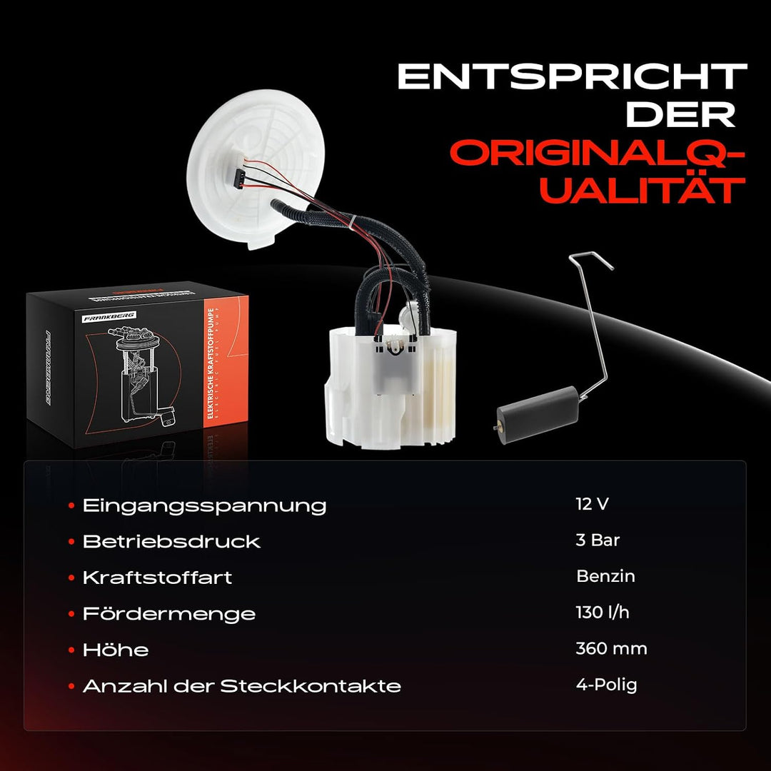 Frankberg Kraftstoffpumpe Benzinpumpe Kraftstoff-Fördereinheit Modul Satz