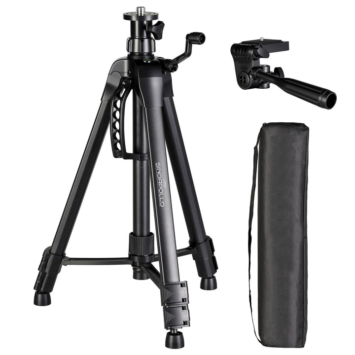 Laser-Stativ SLT01 – Höhenverstellbar 47–130 cm, Aluminium Stativ mit Kurbel-Feinhub, 360° Drehkopf,