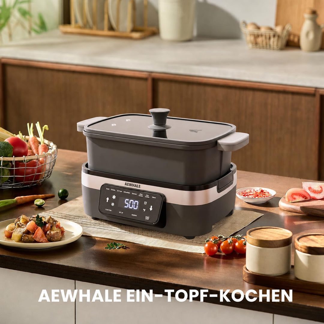 AEWHALE Multifunktions-Elektropfanne mit Backblech,32.5 * 21 cm