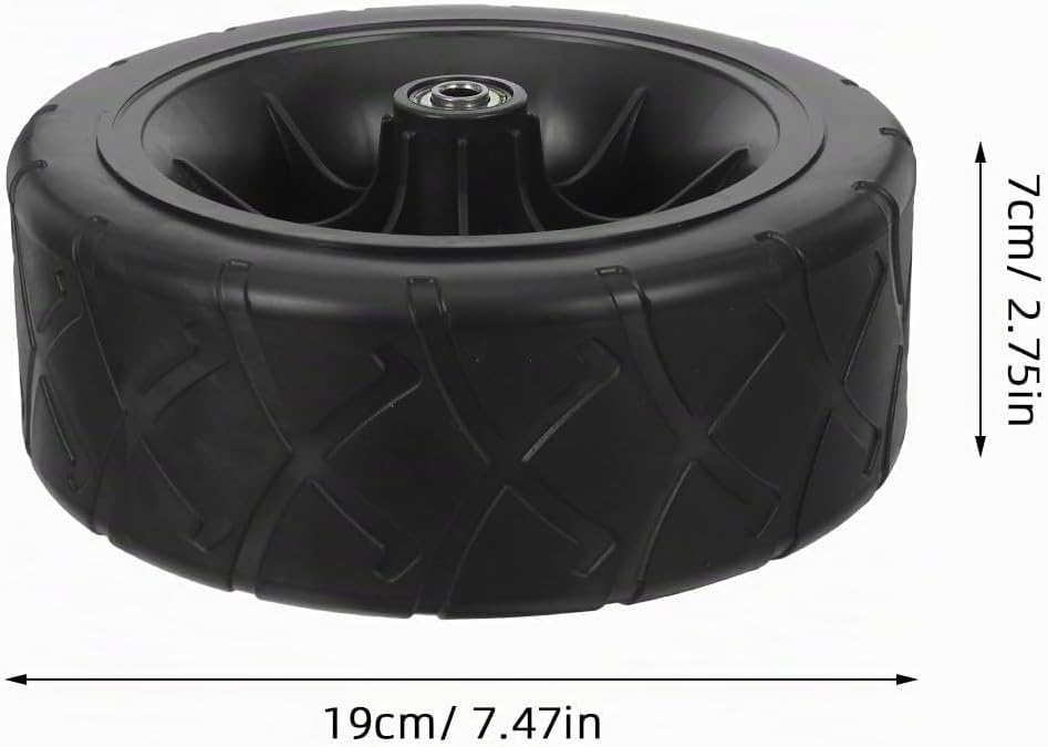 Yardenfun 2 Stück faltbare Wagenräder – 19 cm/7,5 Zoll Campingwagen-Gummiräder – Ersatzteile für Ein