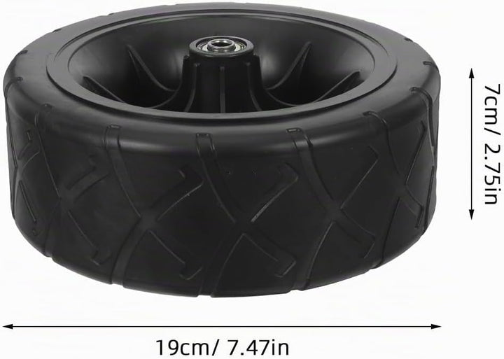 Yardenfun 2 Stück faltbare Wagenräder – 19 cm/7,5 Zoll Campingwagen-Gummiräder – Ersatzteile für Ein