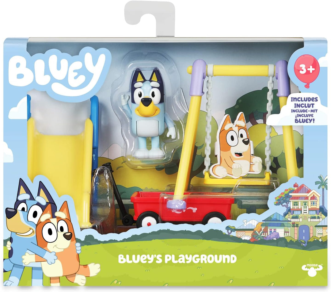 Giochi Preziosi Bluey Playset Spielplatz, Spielset mit Bluey-Figur, ca. 7 cm, wie im Fernsehen, für