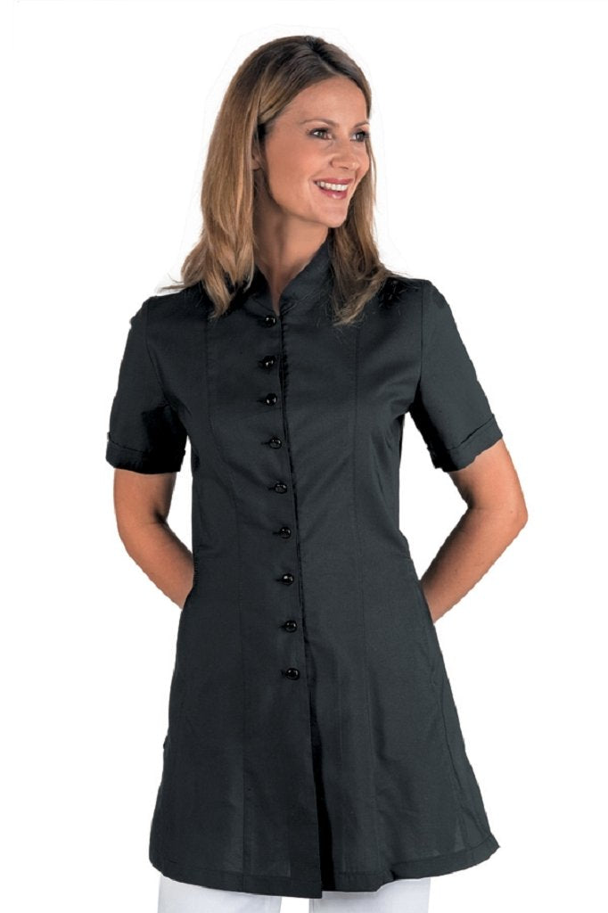 Robinson Damen Kasack LUNA kurzarm schwarz Grösse S