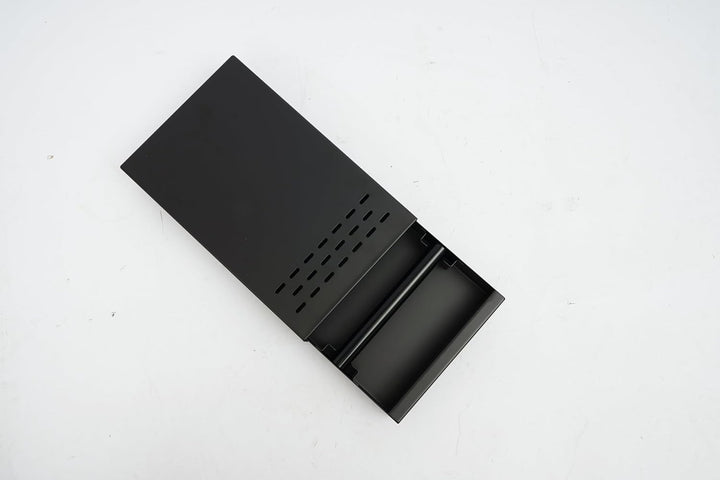 Kaffee Abklopfbehälter schwarz 28x18cm, Sudschublade Edelstahl