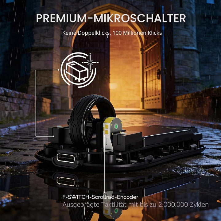 MAMBASNAKE M2 Carbonfaser Kabellose Gaming-Maus, 41g Superlight, 40000 DPI, PAW3395PRO-Sensor, BK528