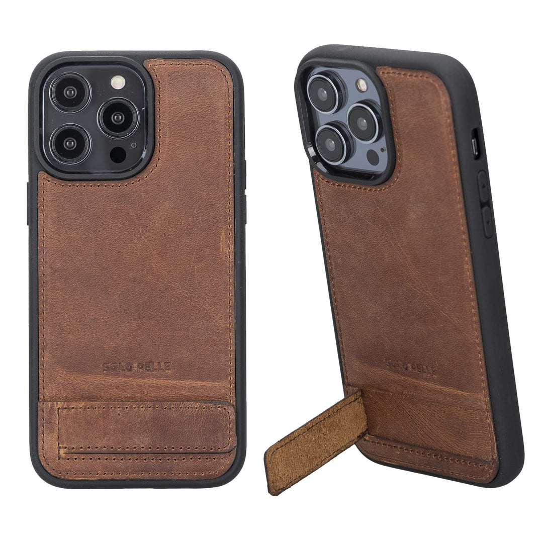 Solo Pelle Lederhülle für das iPhone 14 Pro Max in 6.7 Zoll Case Leder Hülle Ledertasche Backcover a