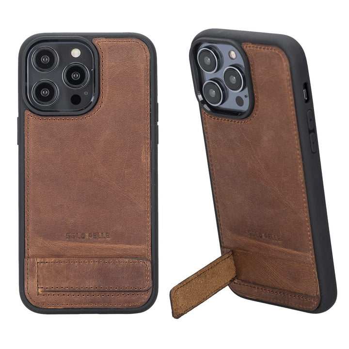 Solo Pelle Lederhülle für das iPhone 14 Pro Max in 6.7 Zoll Case Leder Hülle Ledertasche Backcover a