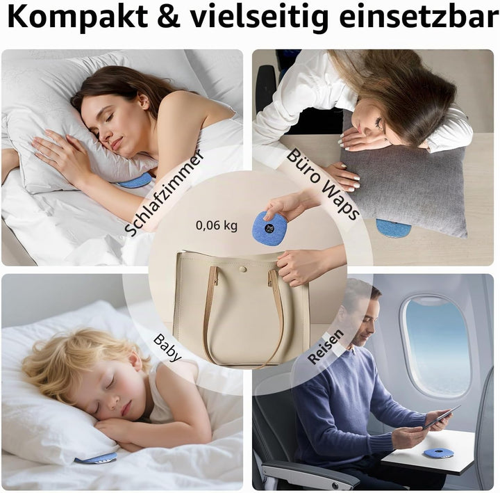Bone Conduction Under Pillow Sleep Speaker, Ultra-Thin Wireless Bluetooth 5.4 Mini Pillow Speaker wi