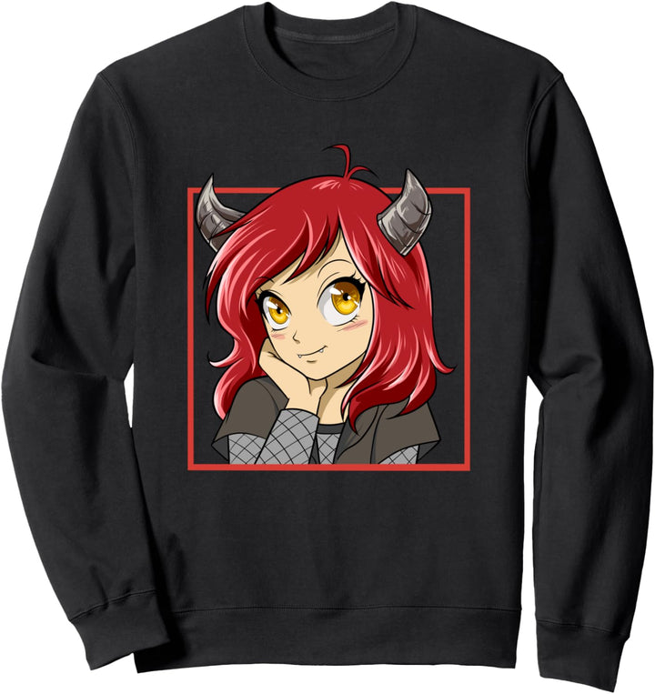 Japanisches Anime Mädchen I Menhera I Teufel Manga Kawaii Sweatshirt