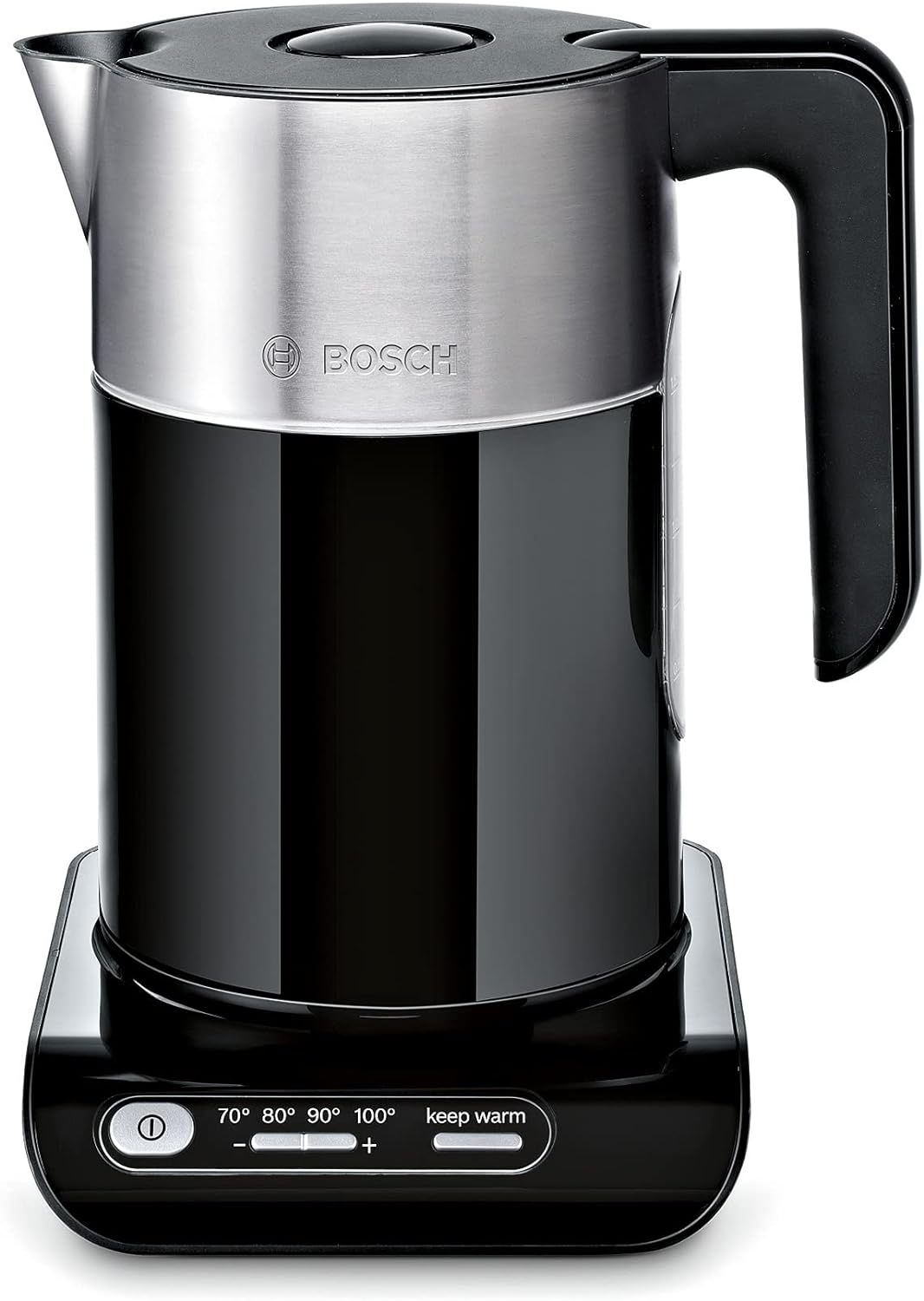 Bosch TAT7203 Kompakt-Toaster, Auftau/Aufknusperfunktion, 1050 W, Edelstahl/schwarz &amp; belloser Wasse