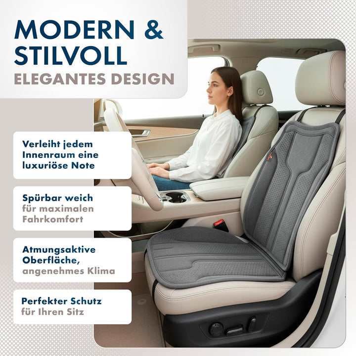 Walser Premium Sitzauflage Auto Nubo, 2 Sitzschoner Auto anthrazit, hochwertige Autositzauflage 2 St