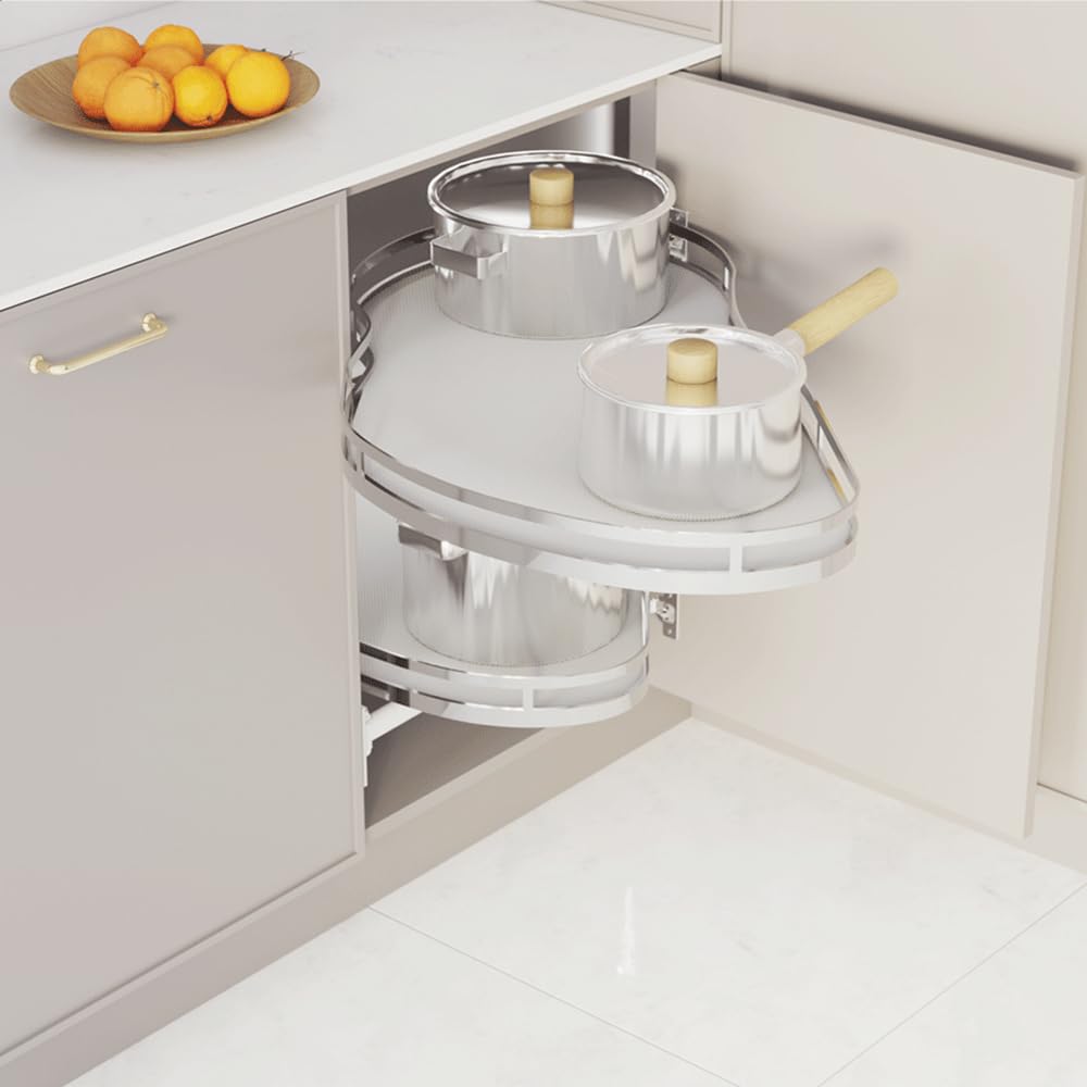 Sossai Eckschrankauszug Corner Optima Linia Maxima in Weiss, 80 cm, Linksausführung Weiss Links, 80c