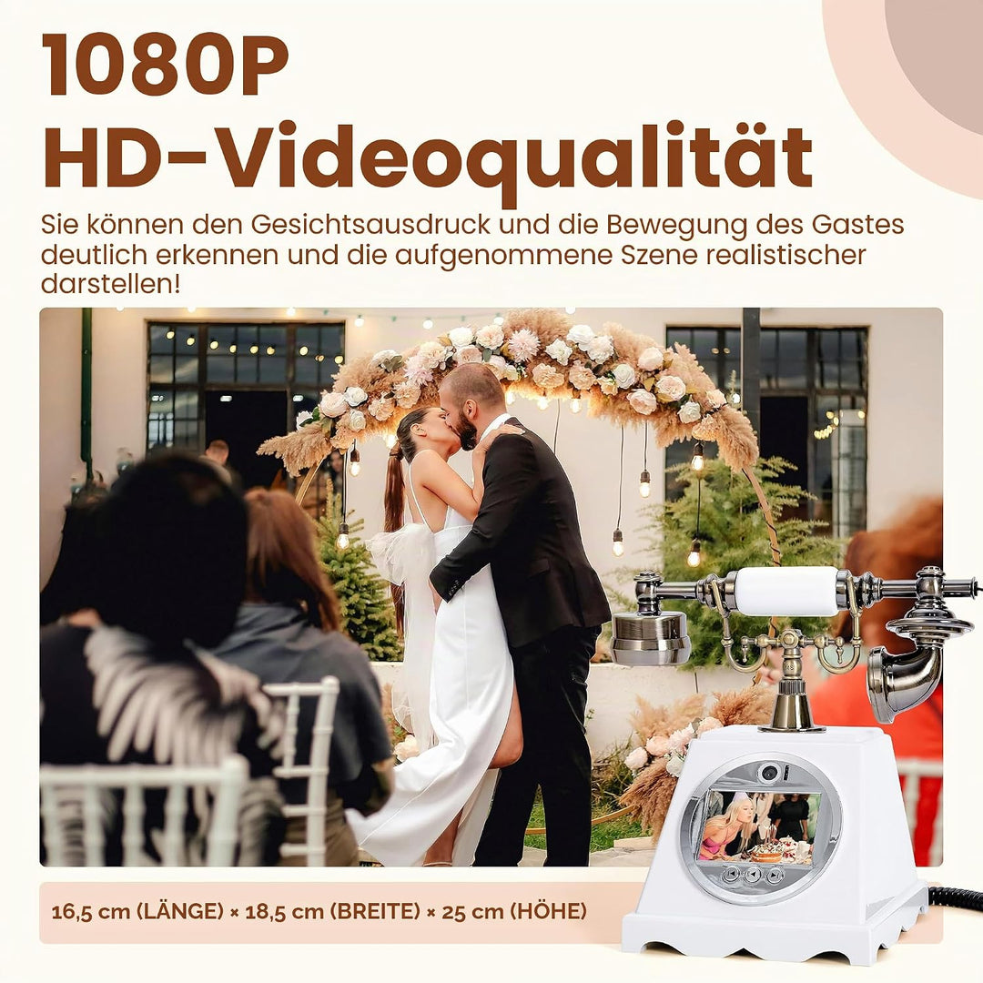 Video-Audio-Gästebuch, Hochzeitstelefon, personalisierte Video-Nachrichten, halten Sie Ihre besonder