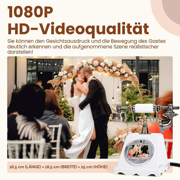 Video-Audio-Gästebuch, Hochzeitstelefon, personalisierte Video-Nachrichten, halten Sie Ihre besonder