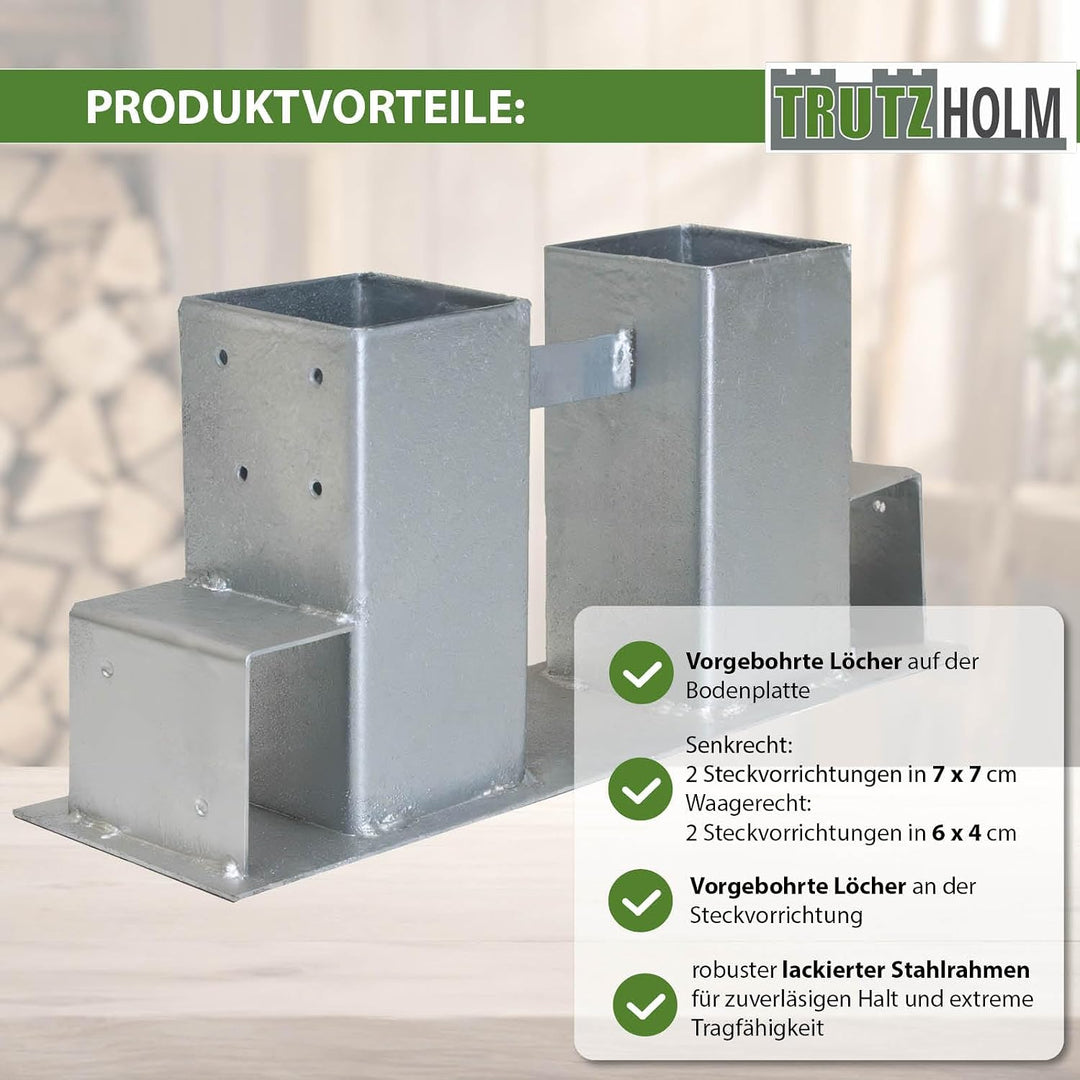 Holzstapelhilfe Feuerverzinkt stabile Holz Stapelhilfe Stapelhilfe Holzstapelhalter Brennholz Kaminh