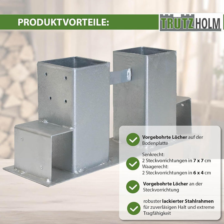 Holzstapelhilfe Feuerverzinkt stabile Holz Stapelhilfe Stapelhilfe Holzstapelhalter Brennholz Kaminh