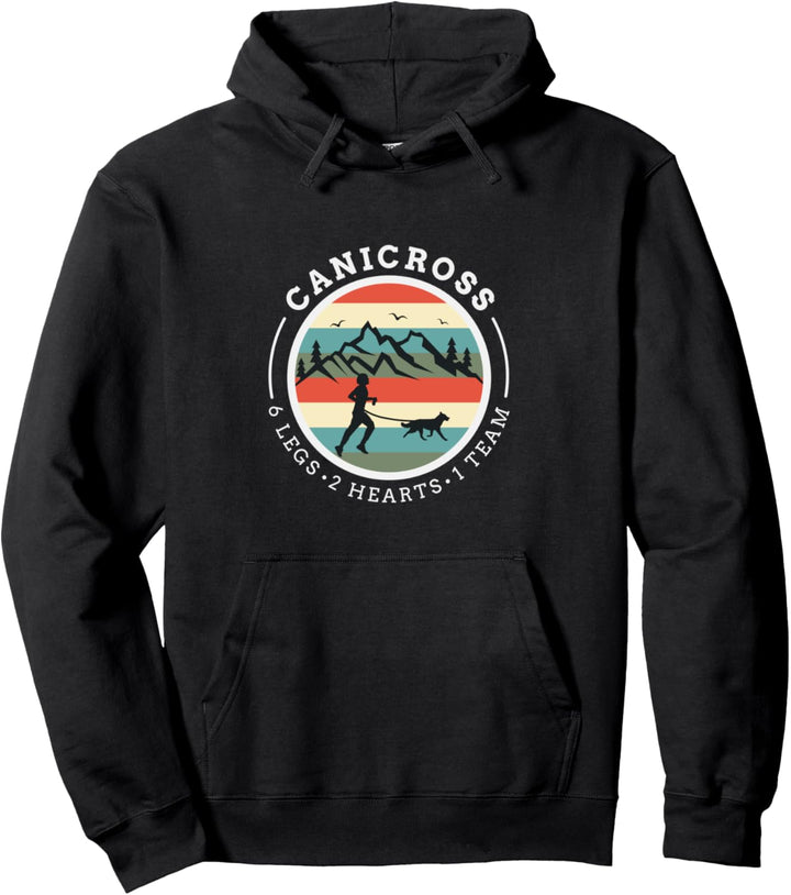 Canicross Trail Running Spruch Joggen mit Hund Geschenkidee Pullover Hoodie