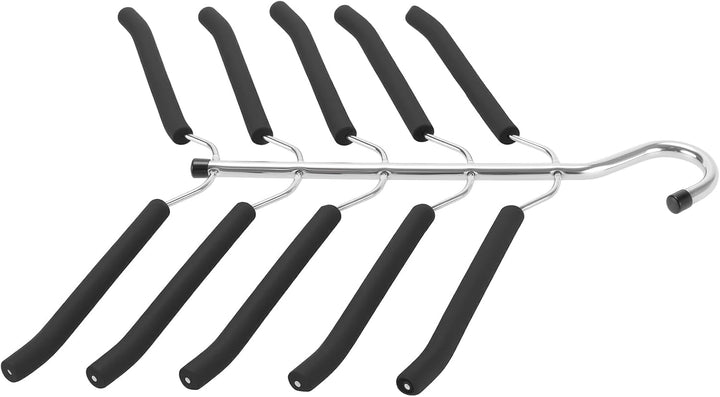 2 Stück Mehrlagiger Kleiderbügel 5 in 1, Mehrfach Kleiderbügel Platzsparend Metall Schwarz, Hosenbüg