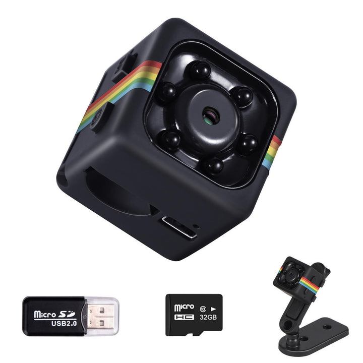 Bextgoo Mini Kamera, Überwachungskamera Ohne WLAN für Innen Aussenbereich Schwarz, Schwarz