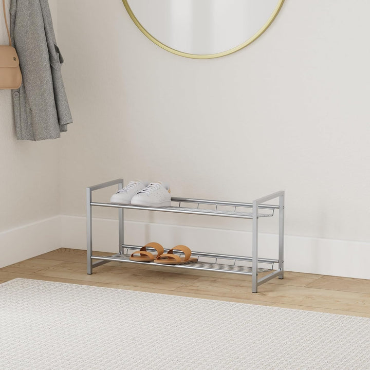 CARO-Möbel Schuhregal System Schuhständer Schuhablage mit 2 Fächern für ca. 8 Paar Schuhe, 81 cm bre