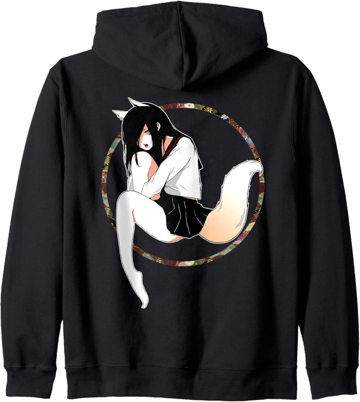 JUN-T-0005-Weiblicher Fuchs Kapuzenjacke