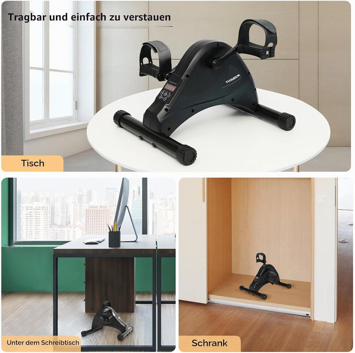 Pedaltrainer, Beintrainer für Zuhause, Leisem Motor, 6 Geschwindigkeitsstufen, Heimtrainer Senioren