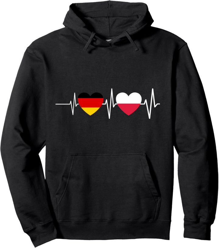 Polen Herzschlag Deutschland Deutscher Polen Pullover Hoodie