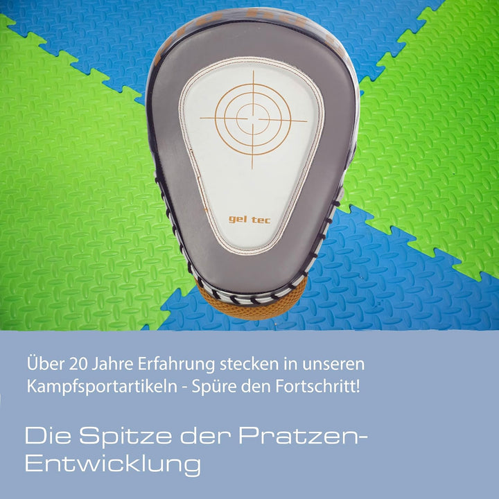 Ju-Sports Handpratzen Curved pro HD Gel I Box Pratzen aus Leder I Langlebig I Mit Fadenkreuz für opt