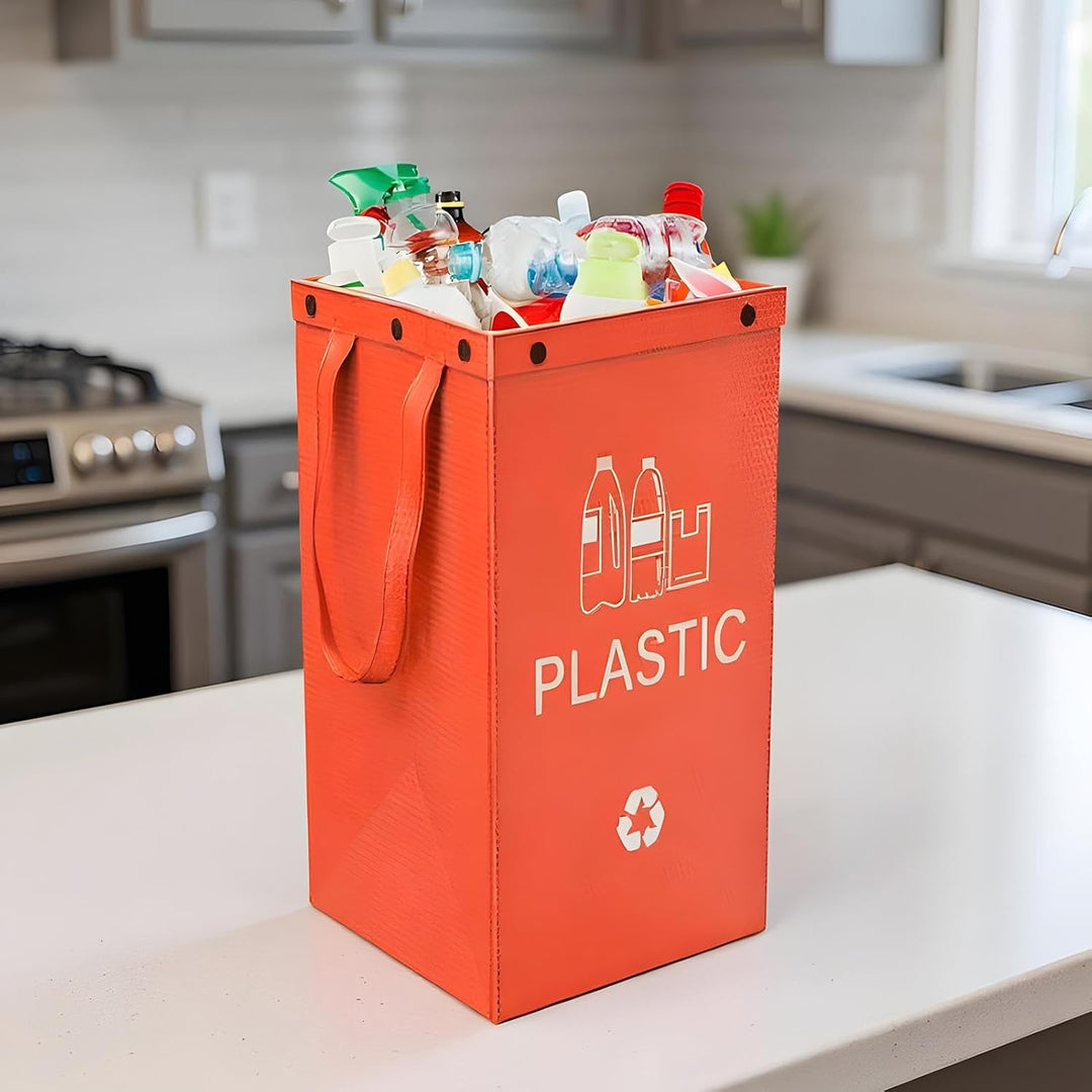 Portable Trash Can, Reusable Garbage Container, Compact Waste Bin Set, Durable Leak Proof Design, Sp