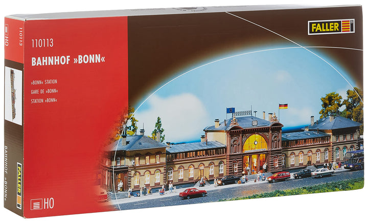 FALLER Bahnhof Bonn Modellbausatz mit 627 Einzelteilen 700 x 160 x 130 mm I Modelleisenbahn Zubehör