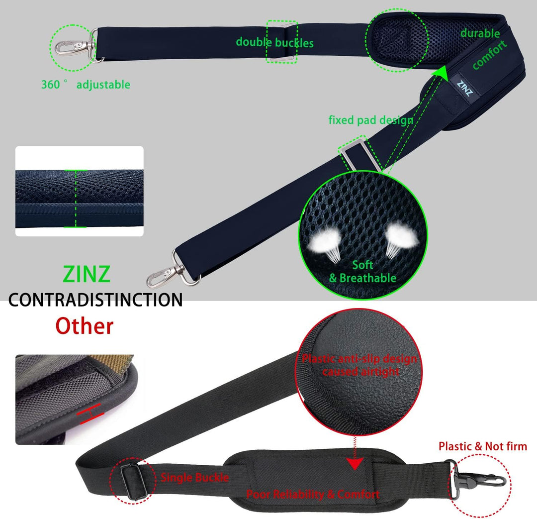 ZINZ 79" Verstellb. Trageriemen m. Dickem Polster (200cm,Blau), Blau