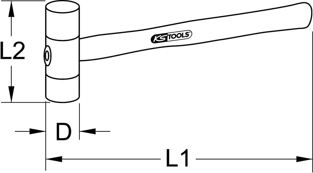 KS Tools 140.5201 Kunststoffhammer, 200g 200 g, 200 g