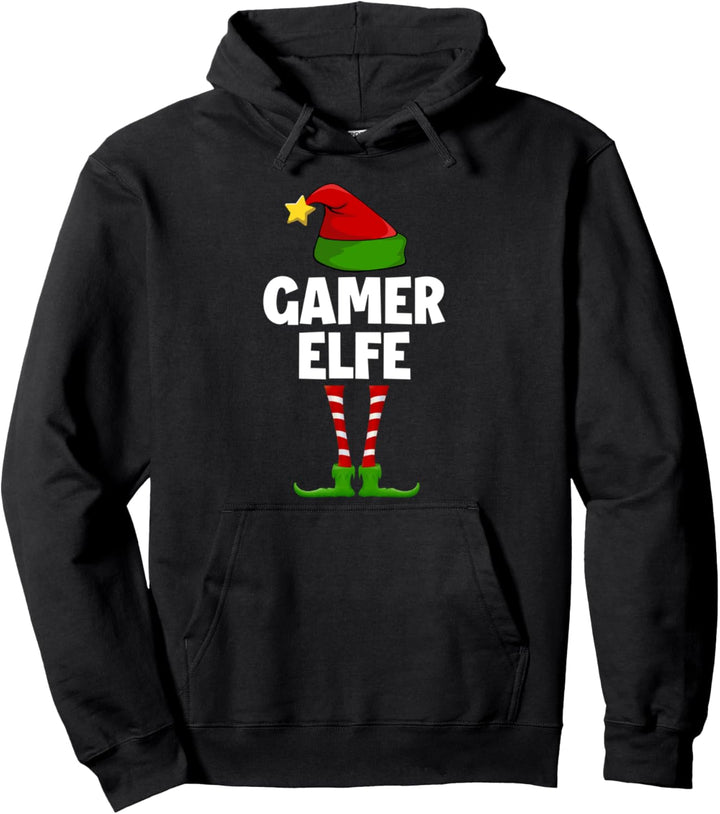 Gaming Zocken Zockerin Videospiel PC Weihnachten Gamer Elfe Pullover Hoodie