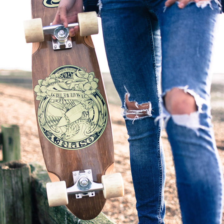 Osprey Single Kick Tail Cruiser Skateboard Braun - braun, Braun - braun