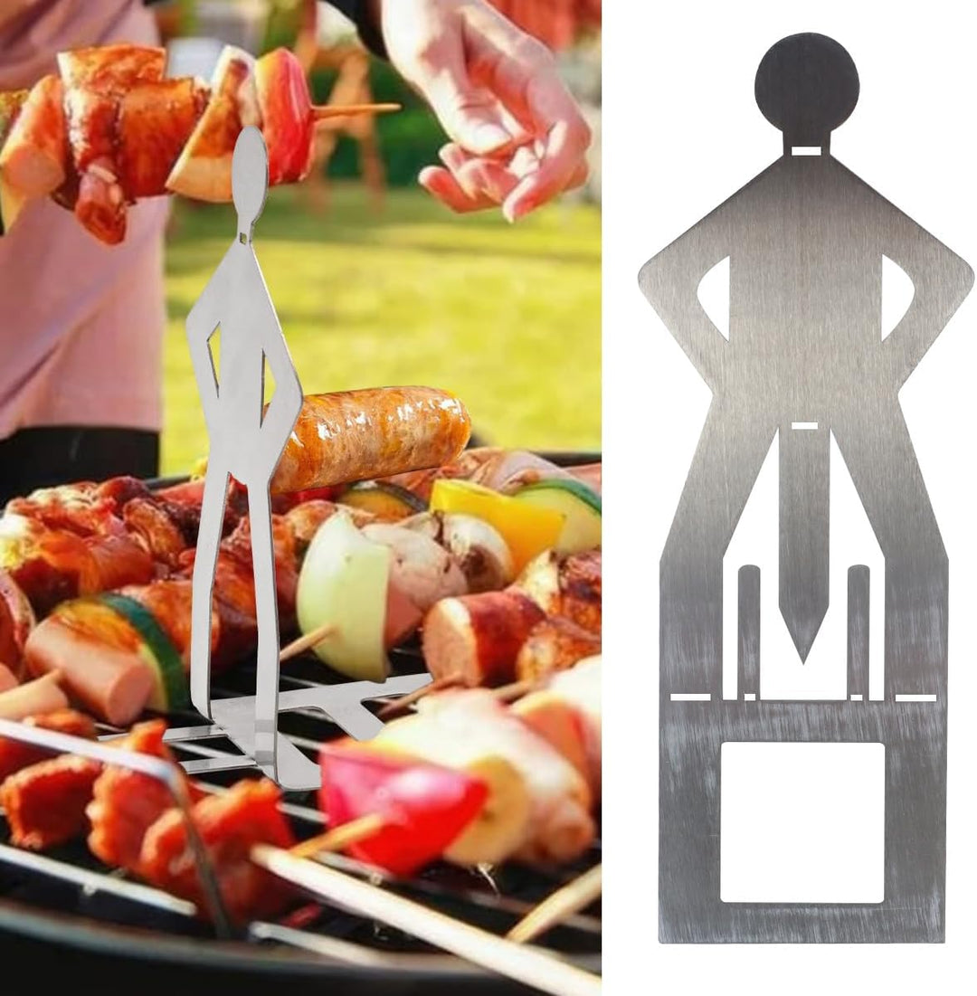 Tragbares, lustiges Hot-Dog-Grillwerkzeug – Grillwursthalter und -gestell aus Edelstahl zum Kochen i