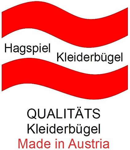 Hagspiel Kleiderbügel aus Holz, Garderobenbügel aus Buchenholz, 5 Stk., Made in Austria (anthrazit g