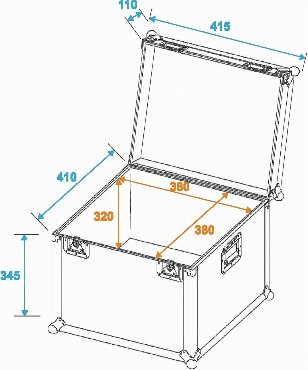 ROADINGER Universal-Transport-Case 40x40cm | Flightcase, universal einsetzbar